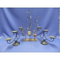 Lot of 3 3 Platform Candle Stand